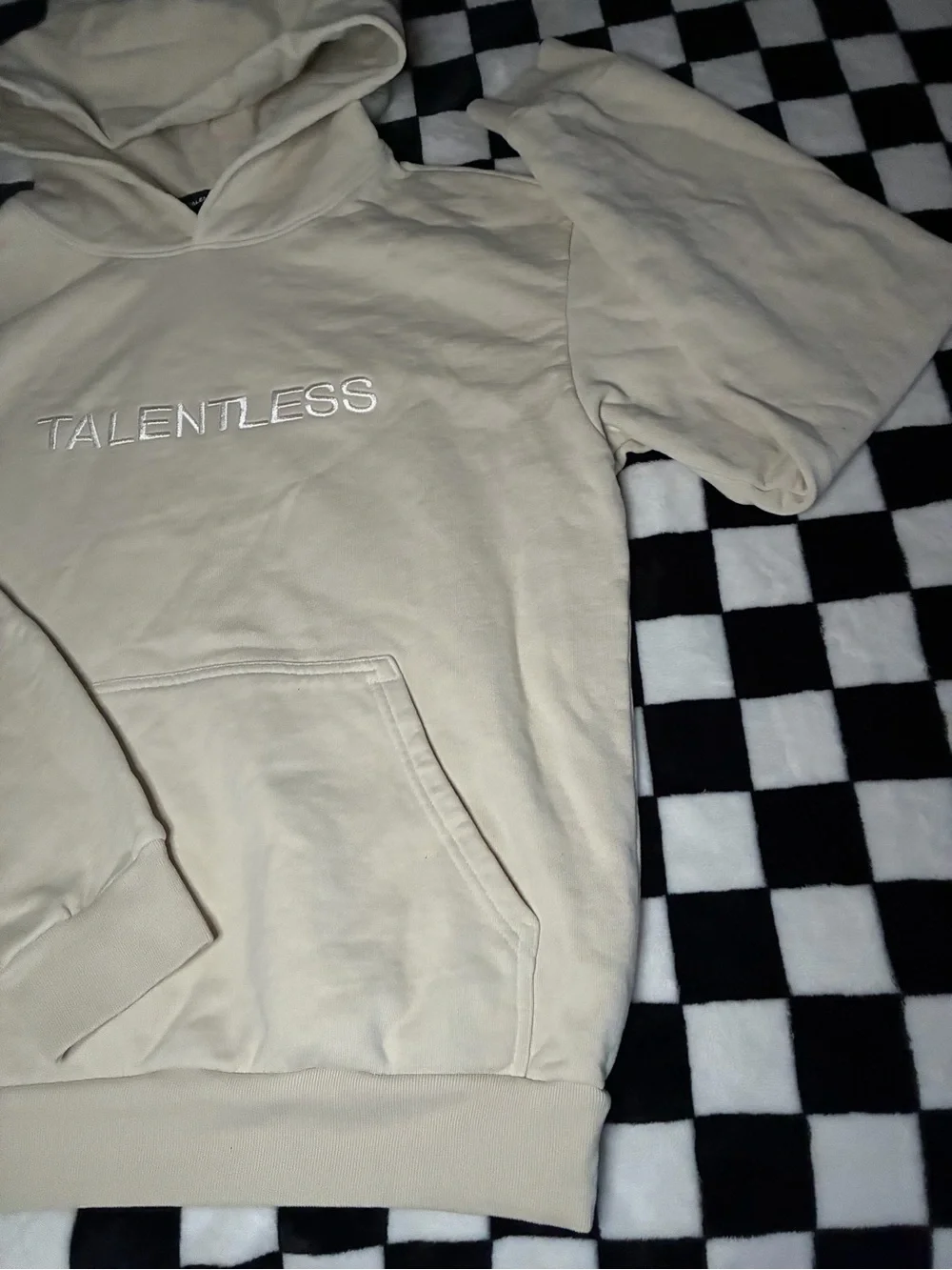 🆕 NWOT TALENTLESS Circle Logo Embroidered Hoodie Black Size Small_5